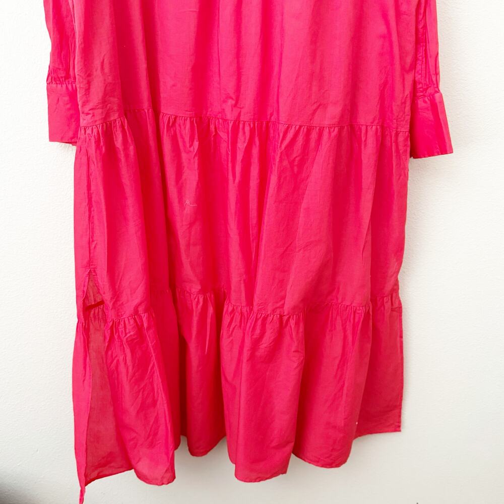 TUCKERNUCK | Poppy Bright Pink Tiered Cotton Maxi Dress Ruffle Puffed | XXL - Picture 6 of 9